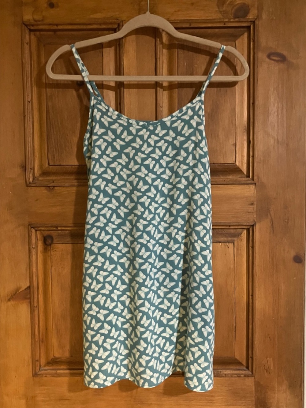 Girl’s Blue Butterfly Print Cami Dress